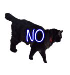 cute black cat sticker（個別スタンプ：4）