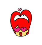 red hair girl ＆ Mr. Radish cake（個別スタンプ：6）