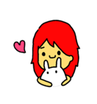 red hair girl ＆ Mr. Radish cake（個別スタンプ：10）