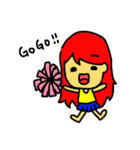 red hair girl ＆ Mr. Radish cake（個別スタンプ：14）
