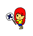 red hair girl ＆ Mr. Radish cake（個別スタンプ：16）