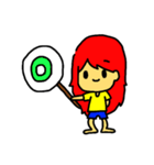 red hair girl ＆ Mr. Radish cake（個別スタンプ：17）