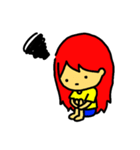red hair girl ＆ Mr. Radish cake（個別スタンプ：20）