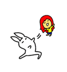 red hair girl ＆ Mr. Radish cake（個別スタンプ：24）