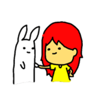 red hair girl ＆ Mr. Radish cake（個別スタンプ：29）