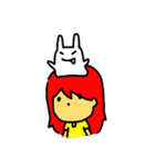 red hair girl ＆ Mr. Radish cake（個別スタンプ：30）