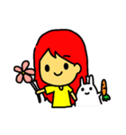 red hair girl ＆ Mr. Radish cake（個別スタンプ：31）