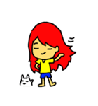 red hair girl ＆ Mr. Radish cake（個別スタンプ：33）