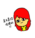 red hair girl ＆ Mr. Radish cake（個別スタンプ：36）