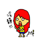red hair girl ＆ Mr. Radish cake（個別スタンプ：37）