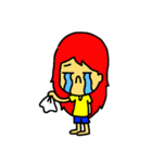red hair girl ＆ Mr. Radish cake（個別スタンプ：38）