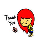 red hair girl ＆ Mr. Radish cake（個別スタンプ：40）