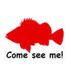 魚シルエットスタンプ英語版（個別スタンプ：8）