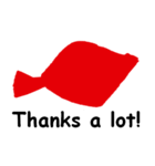 魚シルエットスタンプ英語版（個別スタンプ：10）