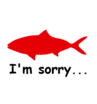 魚シルエットスタンプ英語版（個別スタンプ：11）
