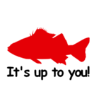 魚シルエットスタンプ英語版（個別スタンプ：17）