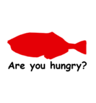 魚シルエットスタンプ英語版（個別スタンプ：21）