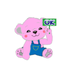 pink naughty bear（個別スタンプ：22）
