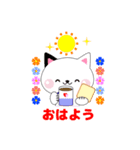 ハッピーキャットの日常会話1（個別スタンプ：1）
