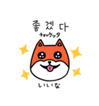 笑う犬シバ～韓国語～（個別スタンプ：11）