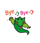 Funny chameleon（個別スタンプ：14）