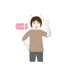Girl in Casual（個別スタンプ：3）