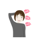 Girl in Casual（個別スタンプ：4）