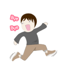 Girl in Casual（個別スタンプ：5）