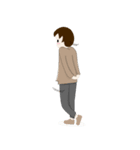 Girl in Casual（個別スタンプ：8）