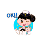 Hi...l am navy nurse（個別スタンプ：2）