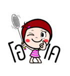 Woraffe Badminton (THAI)（個別スタンプ：7）