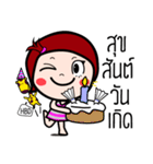Woraffe Badminton (THAI)（個別スタンプ：19）