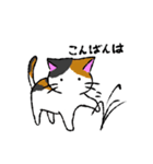 和風な猫のほのぼの日常（個別スタンプ：4）