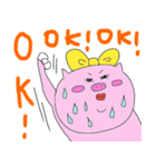 Heavy sweater pig Akina（個別スタンプ：1）
