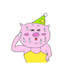 Heavy sweater pig Akina（個別スタンプ：7）