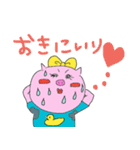 Heavy sweater pig Akina（個別スタンプ：39）