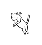 白いシュールな猫（個別スタンプ：4）