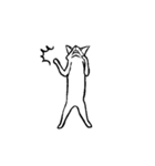 白いシュールな猫（個別スタンプ：6）