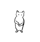 白いシュールな猫（個別スタンプ：9）