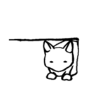 白いシュールな猫（個別スタンプ：13）