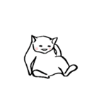 白いシュールな猫（個別スタンプ：16）