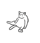 白いシュールな猫（個別スタンプ：17）