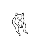 白いシュールな猫（個別スタンプ：18）