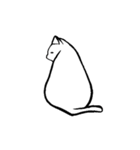 白いシュールな猫（個別スタンプ：22）
