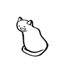 白いシュールな猫（個別スタンプ：23）