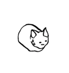 白いシュールな猫（個別スタンプ：26）