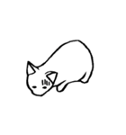白いシュールな猫（個別スタンプ：27）