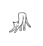 白いシュールな猫（個別スタンプ：32）
