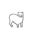 白いシュールな猫（個別スタンプ：33）