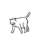 白いシュールな猫（個別スタンプ：34）